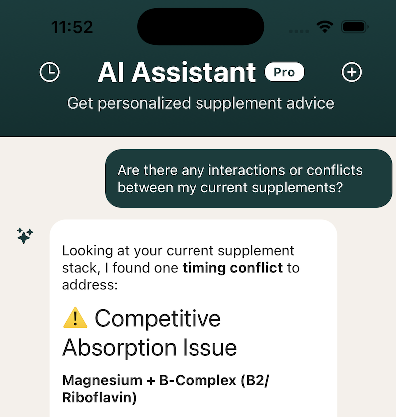 AI chat interface providing personalized health insights